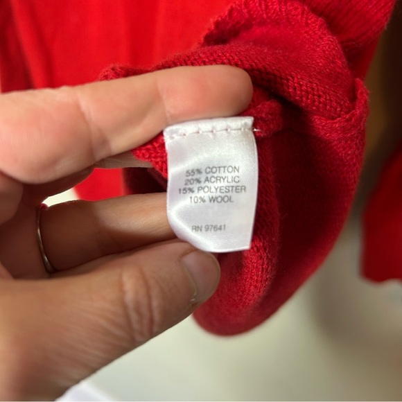 J. Jill Red Cowl Neck Sweater Size 1x - Picture 4 of 6